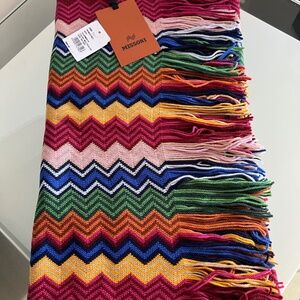 MISSONI Chevron Wool Blend Scarf